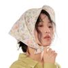 Sunscreen Bandanas Stripe Neck Tie Flower Silk Scarf Female Printed Scarf Hair Band Square Scarf