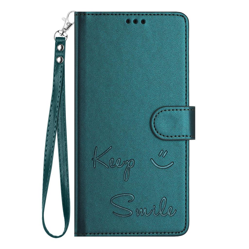 Custodia a Portafoglio in Pelle a Libro per Cubot Max 5 A10 P50 A20 A30 A40 P90 X100 Note 40 60 Design Embossato Keep Smile con Laccetto da Polso