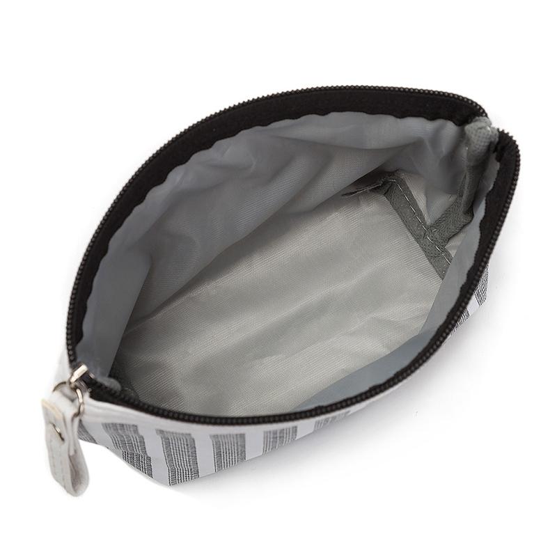 New Make Up Pouch Travel Striped Printed Cosmetic Bag Toiletry Organizer Purse Travel Portable Storage Bag Clutch