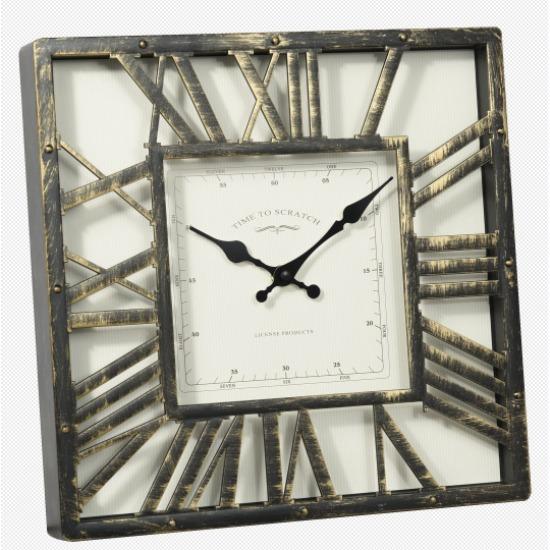 

Настенные часы 12 дюймов Ретро Римские цифры Бесшумный механизм Часы с прямыми стрелками Настенные часы в ретро-стиле 12