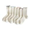 Female Summer Thin New Casual Mesh Candy Color Ear Side In The Tube Stack Socks