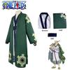 Roronoa One Piece Zoro Cosplay Costume Kimono Robe Full Suit Halloween Play Role