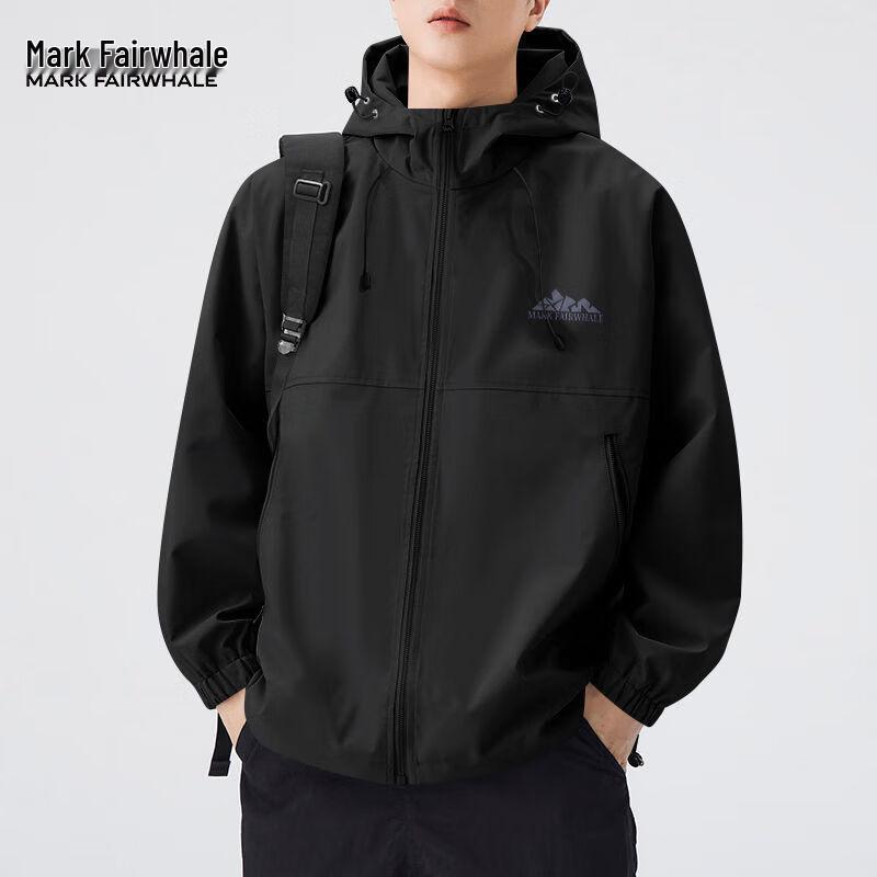 Mark Fairwhale Men's Windproof Waterproof Hooded Techwear Jacket