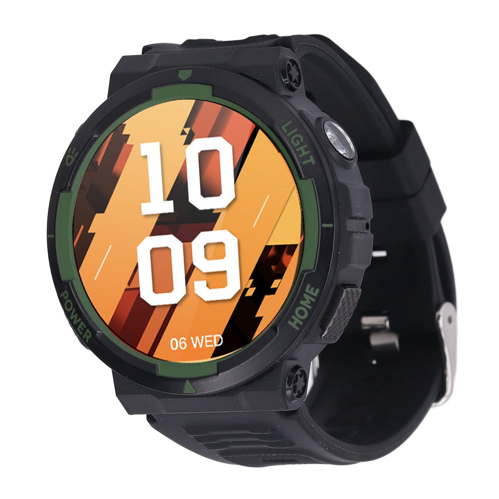 

Смарт-часы Bluetooth Calling 1.53in Экран LED Подсветка Мульти Спортивные Режимы 30m Водонепроницаемость зелёный