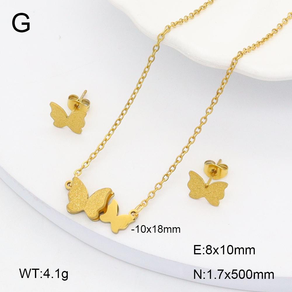 Stainless Steel Gold Flower Set Women 4pcs Necklace Earrings Bracelet Ring Cubic Zirconia Luxury Wedding Party Anniversary Gift