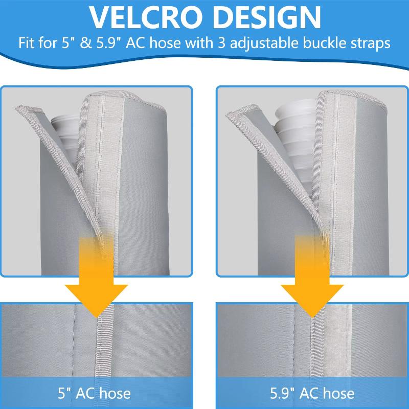 Portable Ac Hose Insulation Sleeve Air Conditioner Hose Cover Wrap For Exhaust Hose Easy Installation Ac Duct Insulation Wrap