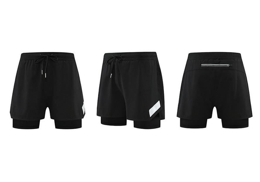 Men's Double-Layer Quick-Dry Running Shorts with Phone Pocket