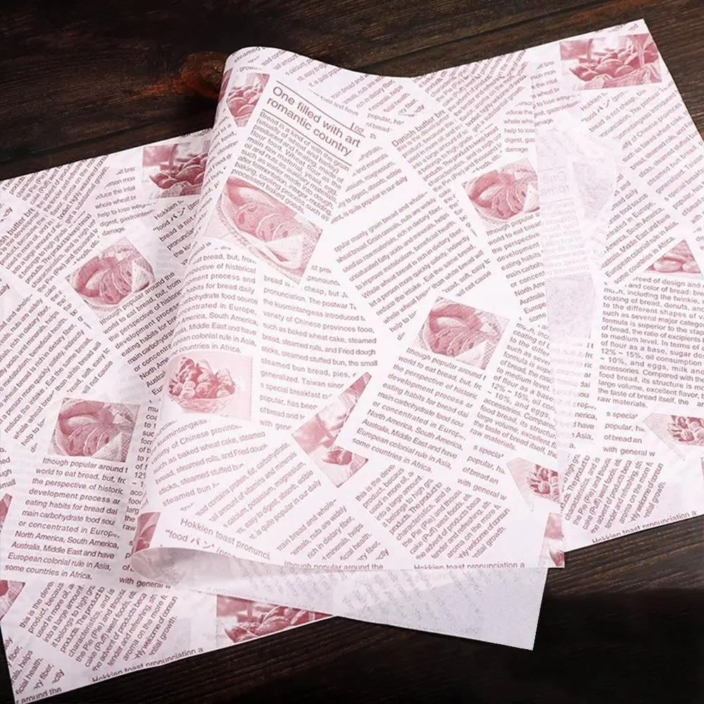 Food Wrappers Paper Newspaper Style Wrapping Paper Non-stick Wrapping Paper Wax Paper Oil-proof Baking Paper Food Packaging