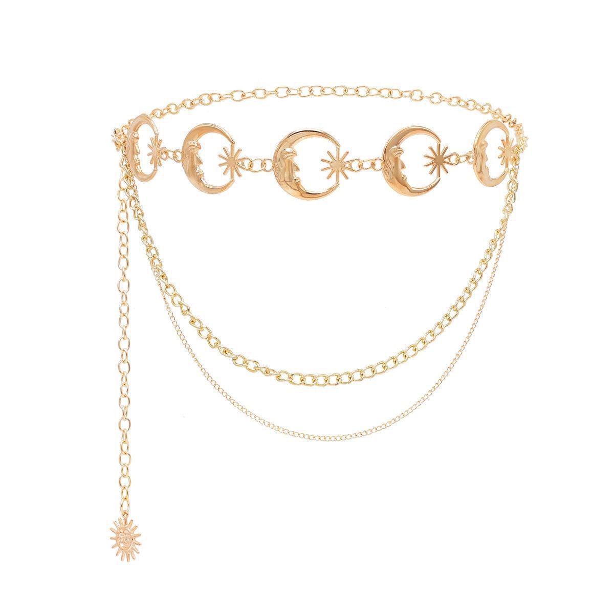 Трендовая металлическая поясная цепочка, ремень для тела для женщин - Стильная трансграничная мода