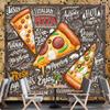 Papel de Parede 3D de Pizza Restaurante de Fast Food Lanches Mural de Parede de Pizza