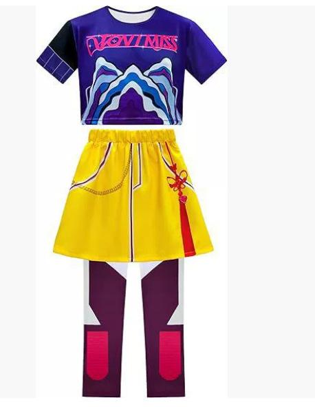 Kpop Demon Mira Huntrix Hunters Kids Clothes Girls Rumi Zoey Mira Cosplay Clothes Elegant Dress Anime Outfit Full Set Halloween