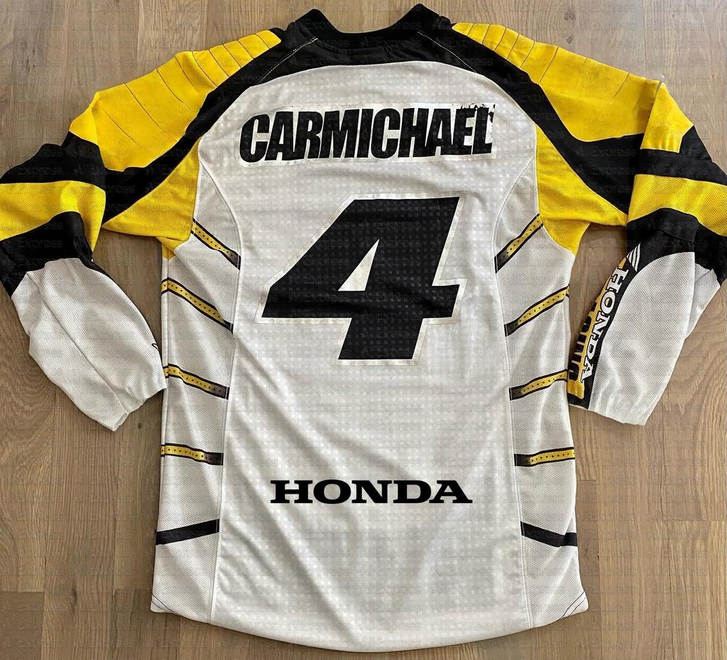 AYY1 Summer HONDA Men's Long Sleeve Sun Protection Motocross Jersey #4 CARMICHAEL Motorcycle T-Shirt 2025 MotoGP Sports Clothing