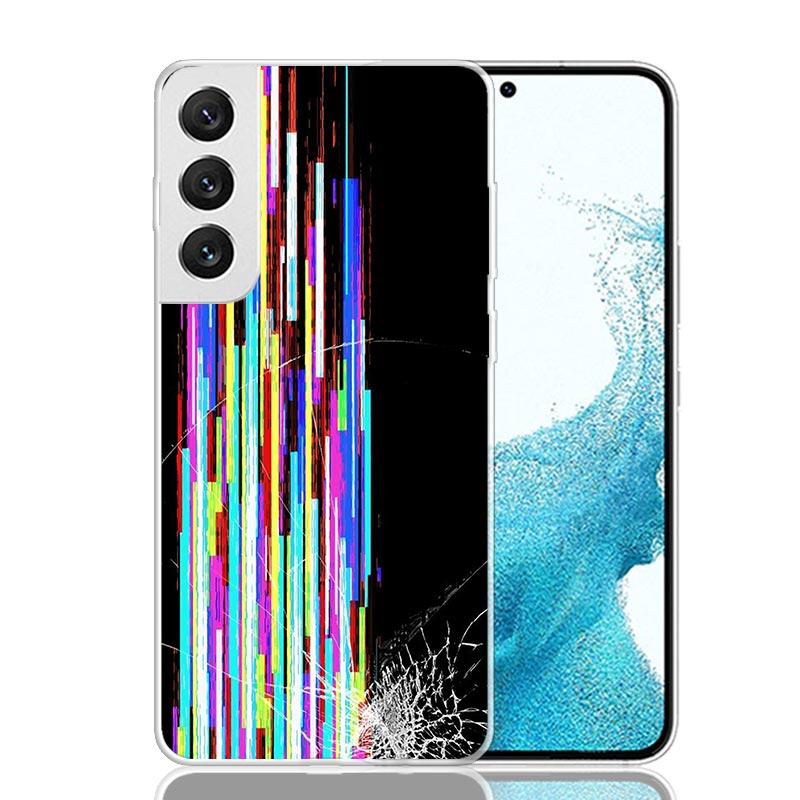 Broken Phone Screen Phone Case For Samsung Galaxy S26 S25 Edge S24 S23 FE S22 Ultra S21 Plus S20 + Fundas Cover Coque Galaxy S25