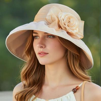 Summer Hats for Women Fashionable Bucket Beach Fisherman Hat with Flowers Design for Stylish Sun Protection