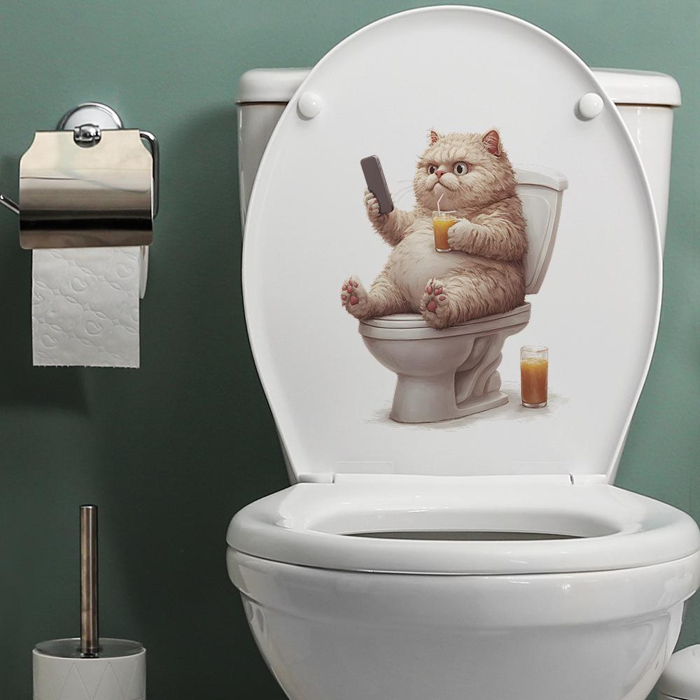 

Креативный маленький толстый кот, играющий с мобильным телефоном, декоративные наклейки для украшения 30*39CM/fun-m367