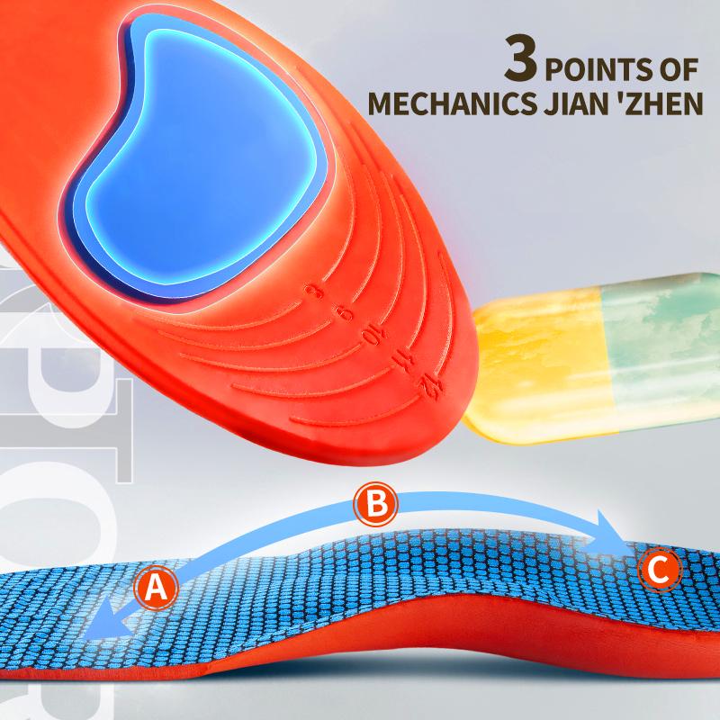 Orthopedic Insoles for Shoes Men Women Arch Support Flat Foot Insole Plantar Fasciitis Shock-absorbing Sports Running Shoe Pads