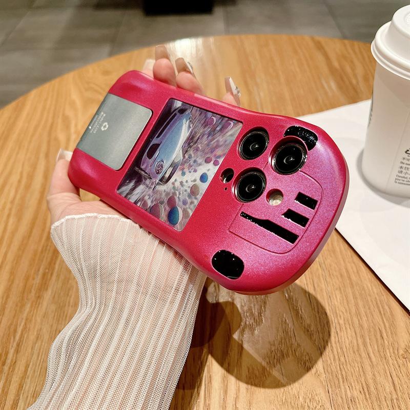 Sports Car Bracket Suitable For 12promax 3D Phone Case Couple Car Soft Shell Racing Car 15 Push-pull Bracket