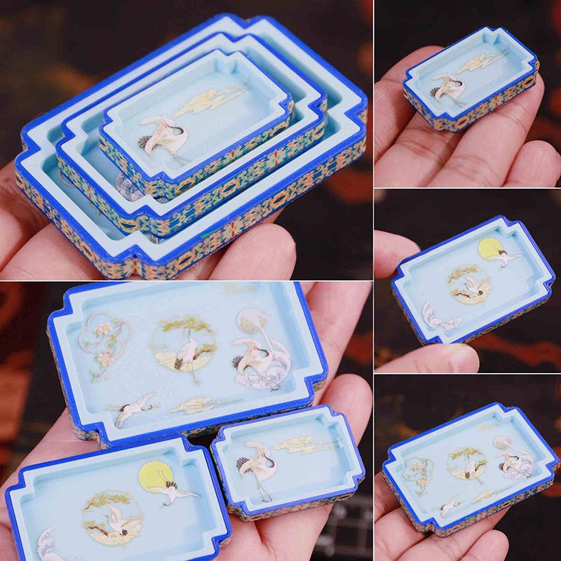 1/12 Doll House Miniature Chinese Style Jewelry Display Box Simulation Vintage Jewel Case Toy Mini Decoration Dollhouse