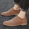 Fashion Men's Matte Leather Black/brown Casual Business Office Oxfords Formal Suede Leather Shoes for Men New Arrivals Male Derby Style