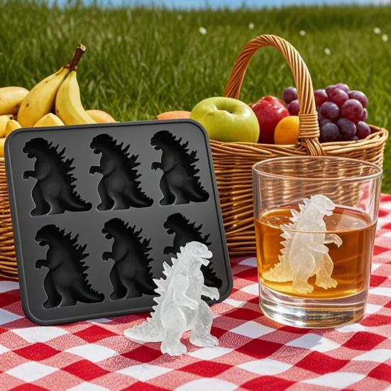 Ice Cube Mold Silicone Dinosaur Shape Ice Shape Non-Stick Food-Grade Oven Safe Ice Mould Kitchen Gadget