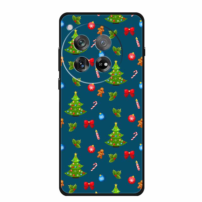 Christmas Phone Cases For Oneplus 12 12R 13 Case Black TPU Silicone For OnePlus 13 5G TPU Protective Soft Cover 1+12 1+12R 1+13