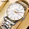 Longbo Men's Waterproof Luminous Korean Style Quartz Wristwatch with Double Calendar
