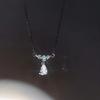 Shining Water Diamond Necklace Female Simple Sparkling Rhinestone Necklaces Outdoor Photography Decorative Pendant Necklace