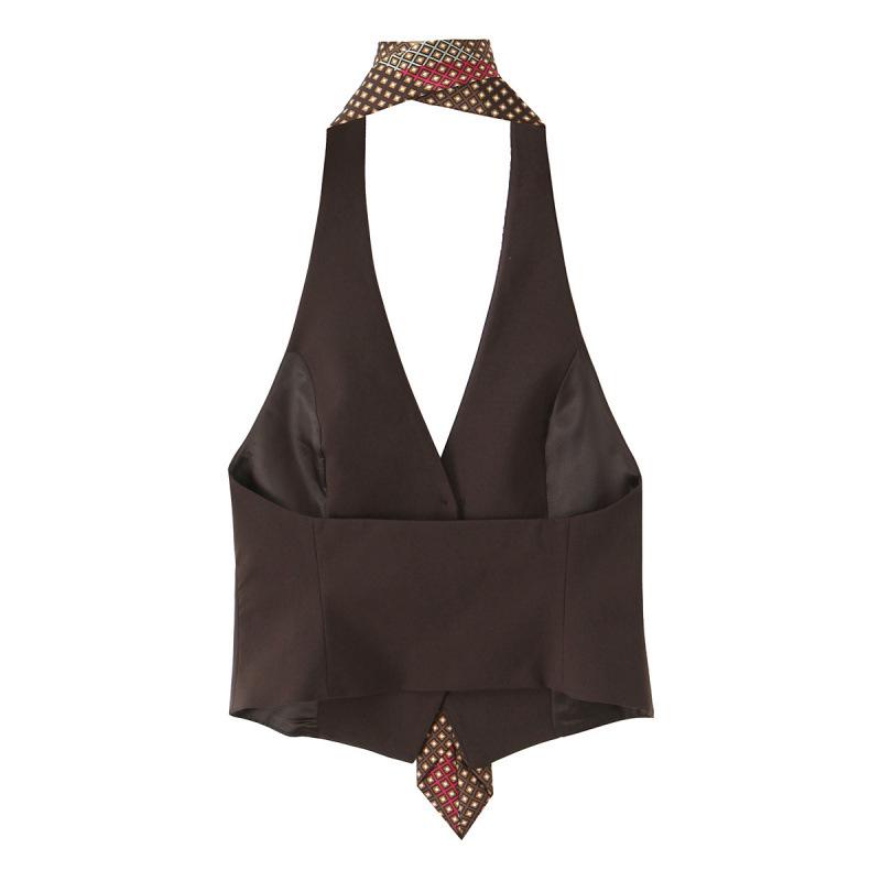 European American Women's Casual Fashion Tie Vest Top - INS Hot Trend