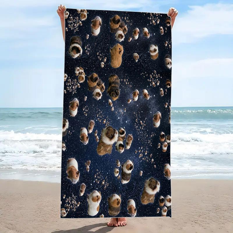 Guinea Pigs Print Beach Towel, Large Soft Quick Dry Towel for Beach Camping Swimming