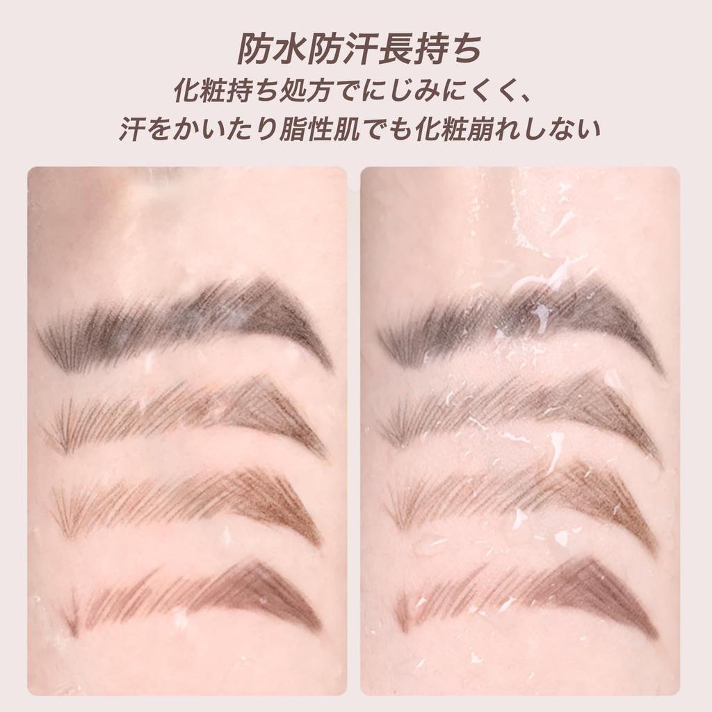 EXWICH Eyebrow Pencil, Chocolate Brown, Soft Color Payoff, Double-Ended, Toothbrush-Shaped Eyebrow Brush, Triangular Tip, Natural Finish