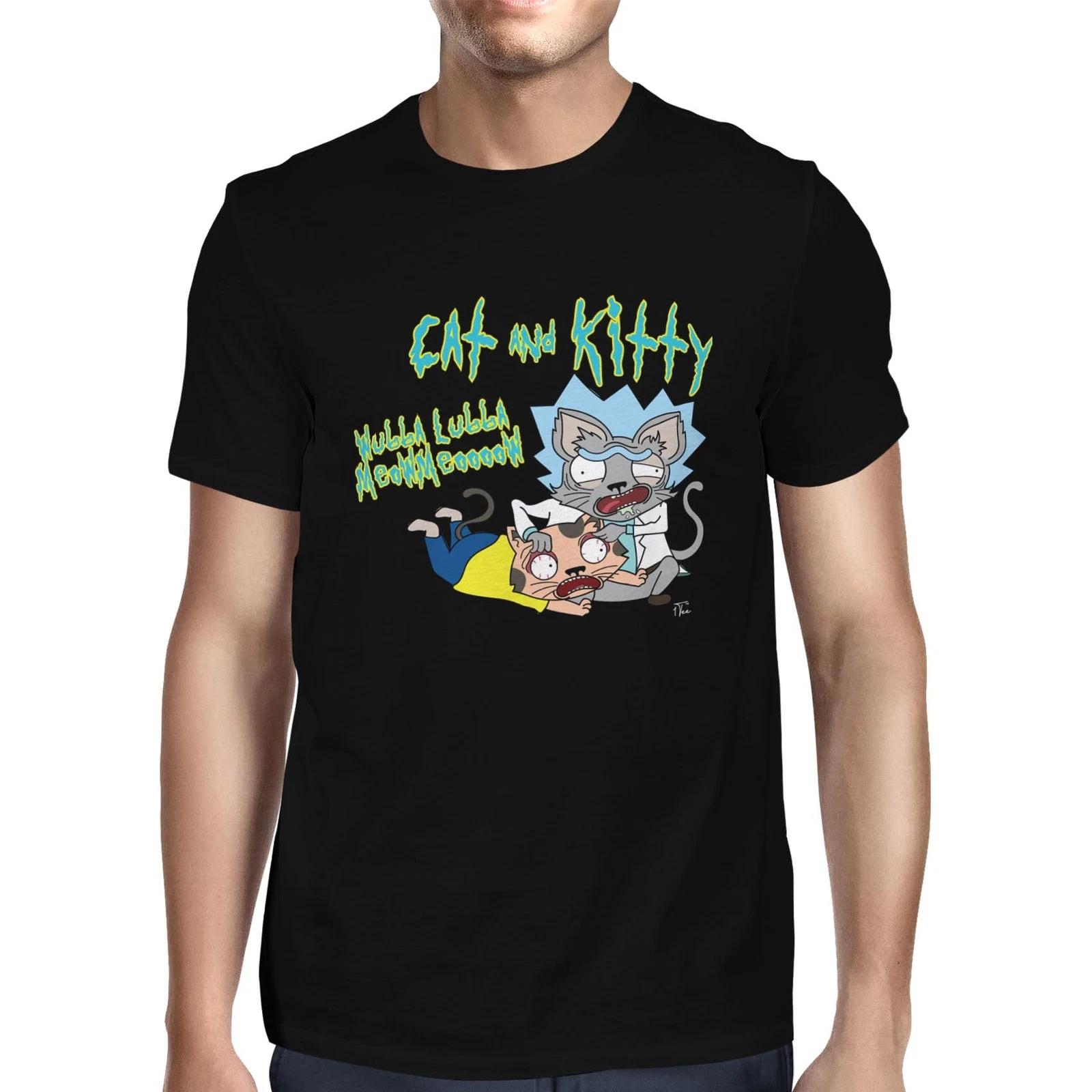1Tee Mens Cat and Kitty Wubba Lubba T-Shirt XXL