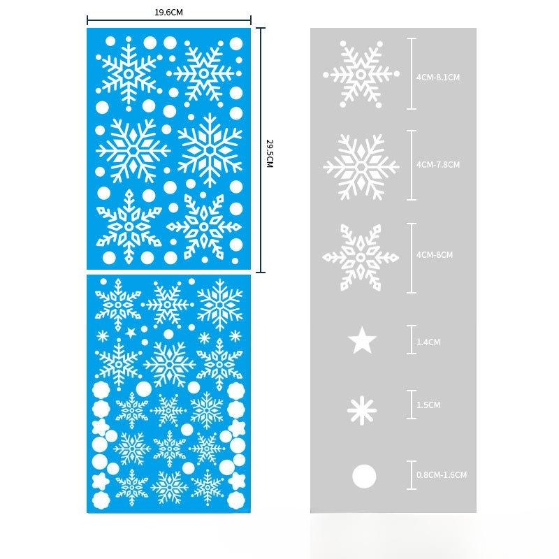 Weihnachtsspiegel-Aufkleber, Weihnachtsmann, Schneemann, Elch, Fensteraufkleber, Schneeflocke, Fensteraufkleber, Frohe Weihnachten, Frohes Neues Jahr 2025