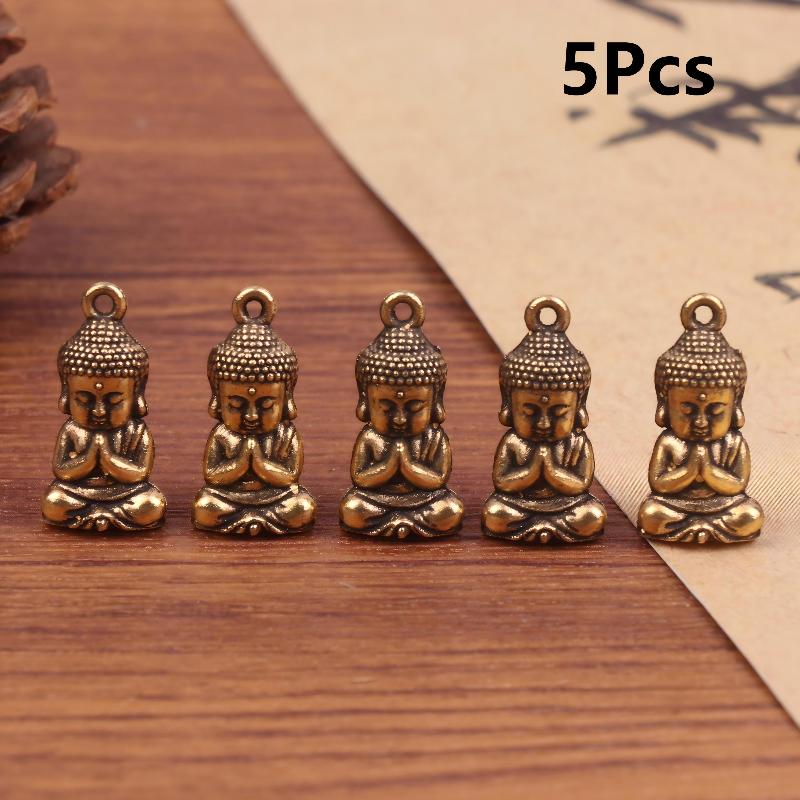 

5/10 шт. Миниатюрная статуэтка Шакьямуни Подвеска Ретро Маленькие поделки Украшения Настольное украшение Брелок для ключей Аксессуары 5Pcs