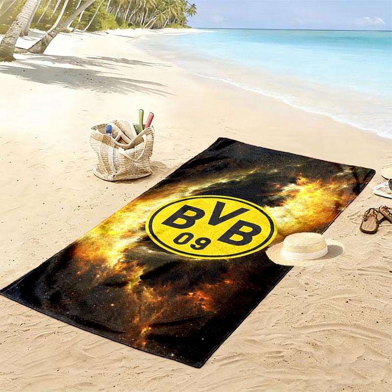 Borussia Print Beach Towel, Large Soft Quick Dry Towel for Beach Camping Swimming