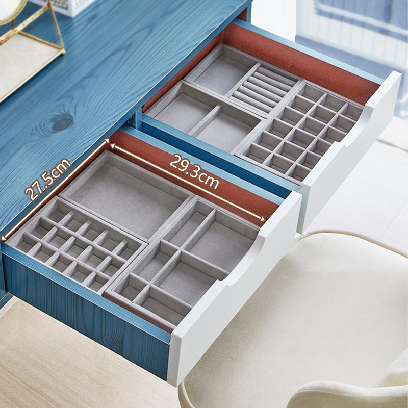 Velvet Jewelry Display Tray Case Stackable Exquisite Jewellery Holder Portable Ring Earrings Necklace Organizer Box S