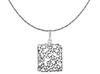 Short Silver Oxidized Openwork Women's Necklace Flowers Flower Choker 32Cm