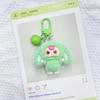 Plastic Bunny Keychain With 3d Embossed Fleece Ears For Bag Decor