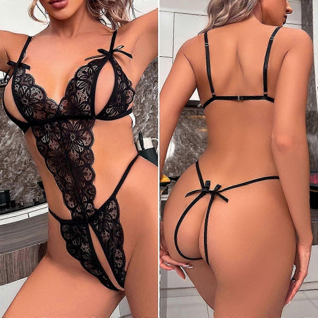 Women's Sexy Lingerie Hollow Out Sleepwear Nightwear Babydoll Underwear Jumpsuit New Arrival