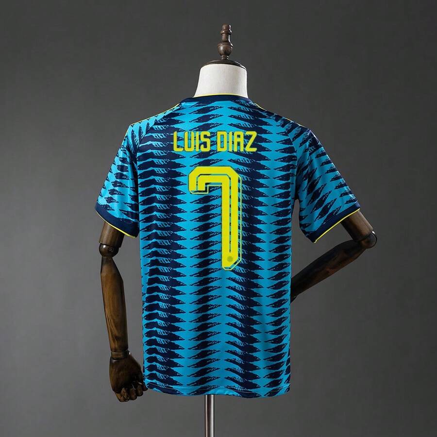 Hengyuan45 2026 Wereldbeker Colombia Uit Voetbalshirt, Sneldrogend Ademend Sportshirt, Fanversie Korte Mouwen Trainingsshirt M