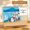 Inspirational Wooden Desk Calendar 2026 with Memo Pad - Customizable Creative Advertising Calendar