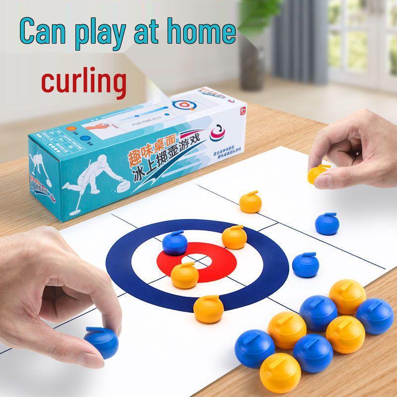 Mini Tabletop Curling Game: Indoor Ice Hockey for Kids and Parents