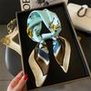 Spring/Summer Breathable Horse Print Neckerchief Fashion 70cm Square Scarf Women’s Temperamental Imitation Silk Bandannas