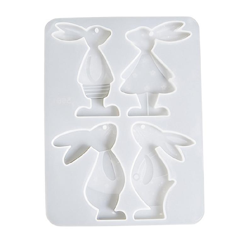 DIY Easter Decorations Mold Showing Traditional Rabbit Outline And Easy Operation Easter Home Decoration Mold 1