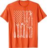 Tools American Flag Graphic Tee Men Mechanic Craftsman Vintage Cotton T-Shirt