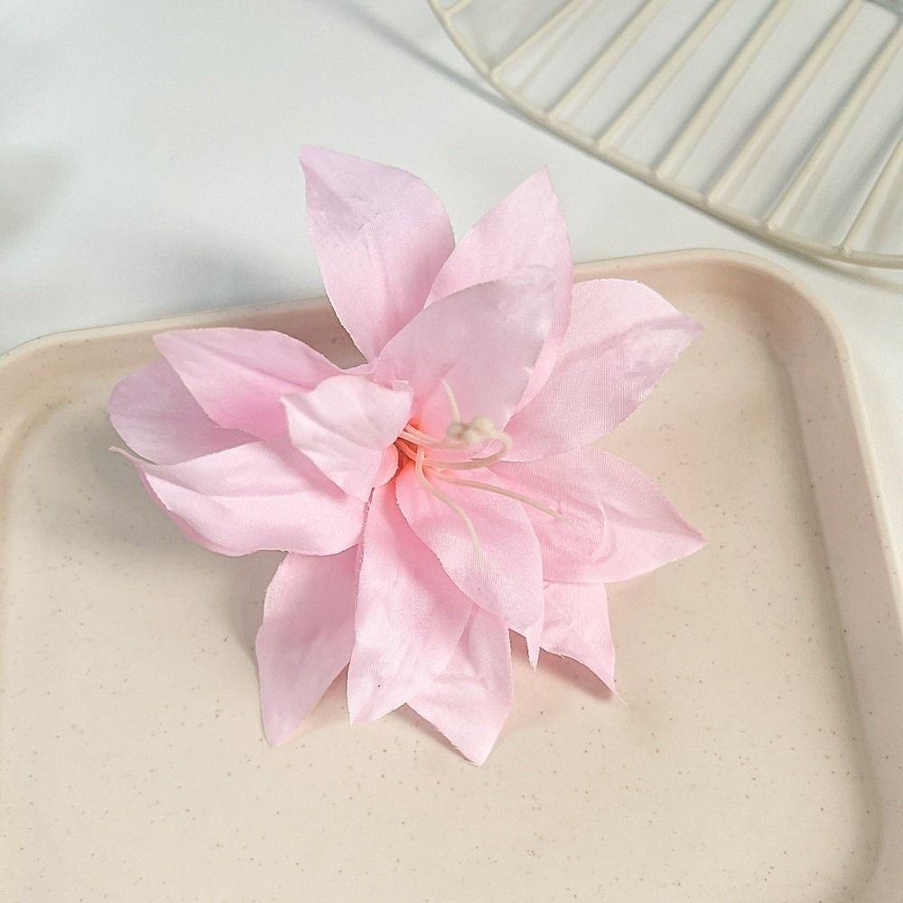 Französischer Vintage Lilienblumen Haarspange Simulation Blume Blume Haifischklemme Haaraccessoires