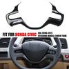 Car Steering Wheel Trim Button Decoration Frame ABS Plastic Cover Sticker Interior Accessorie For Honda Civic FD2 City 2006-2011