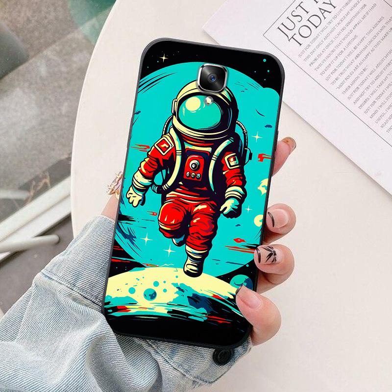 For Oneplus 3 3T Case Soft TPU astronaut  Silicone Phone Cover for Oneplus 3 3T 5T Cases Black Bumper Funda One plus 3T 5 T