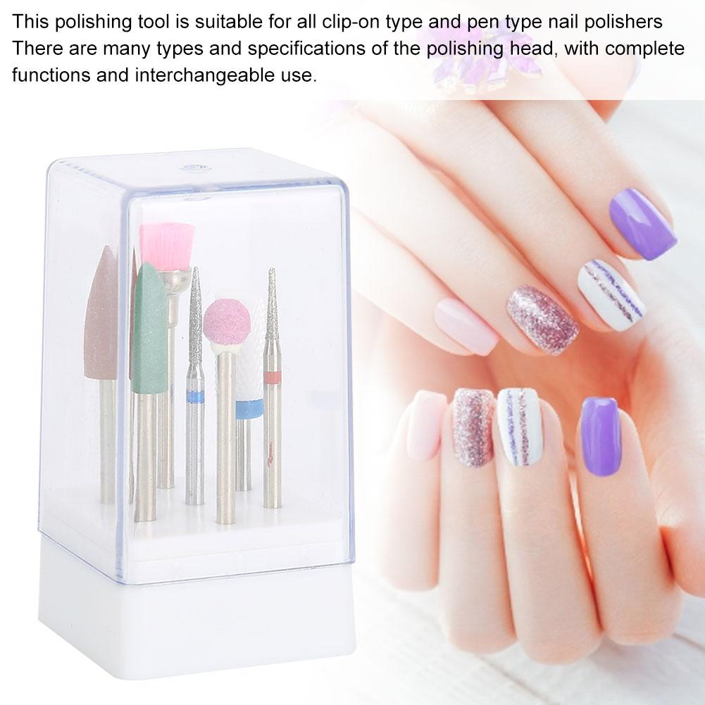 7pcs Electric Nail Drill Bits Manicure Polishing Grinding Machine Accessory