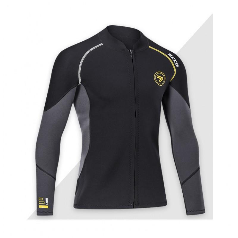 1.5mm Neoprene Wetsuit Top Long Sleeve Snorkeling Diving Surfing Warmth Protection Adult Unisex