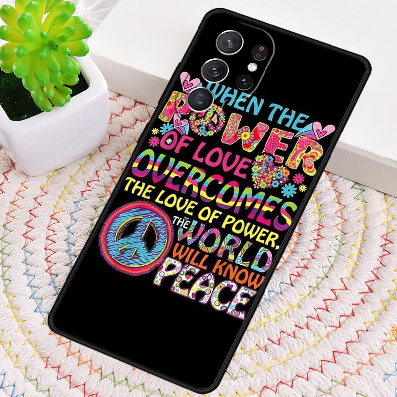 Hippy Peace Bus Cat Silicone Phone Case For Samsung Galaxy note 10 pro S26 S25 S24 S23 S22 S21 Plus S25Ultra Capa Cover